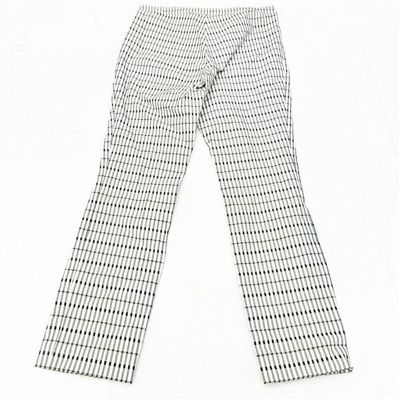 Theory Classic Skinny Pant Viscose Print Plaid Patterned Slack Stretch Size 4 - Picture 3 of 8